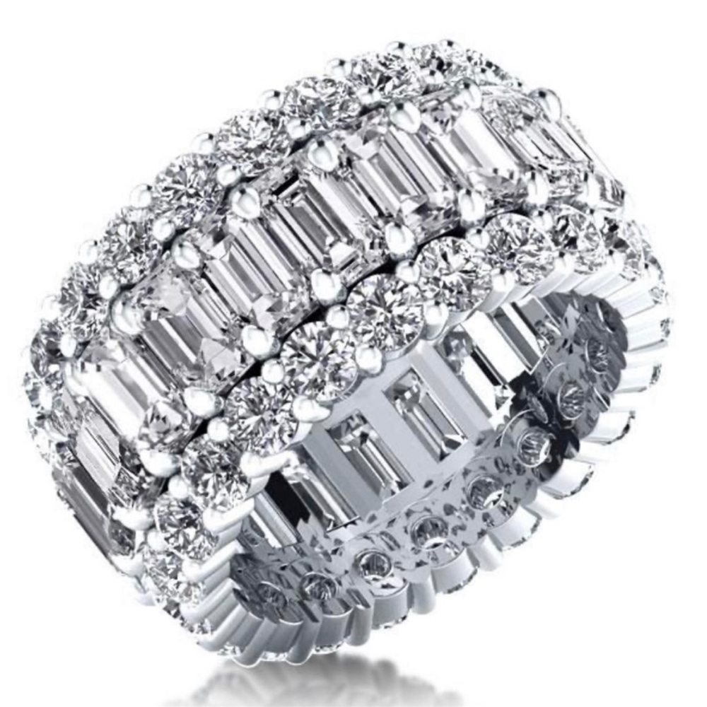 Eternity Wedding Band For Her Multi Row Anniversary Ring
